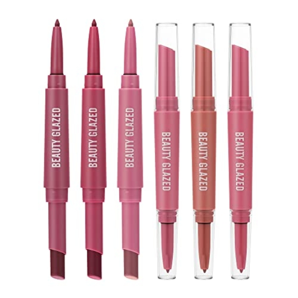MYUANGO 6Pcs Matte Velvet Lipstick + Lip Liner Set –