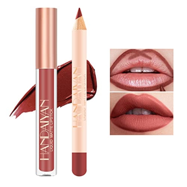 Easilydays Lip Liner and Liquid Matte Lipstick Set, 12 Colors
