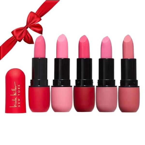 Nicole Miller Matte Lipstick Collection | 5 Piece Set |
