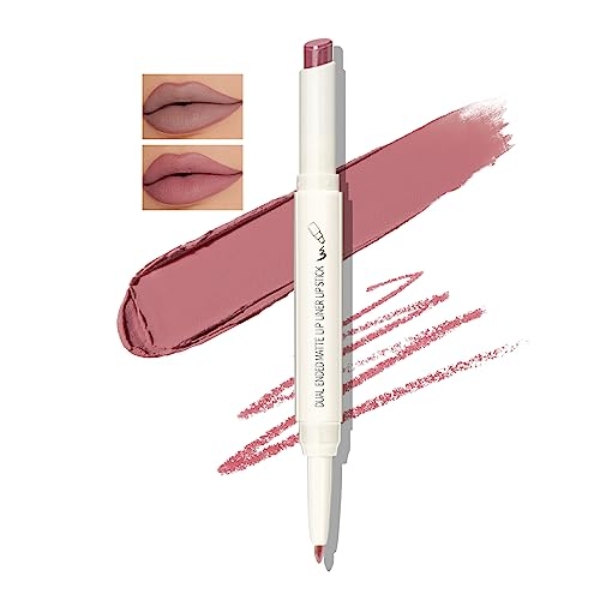 Boobeen Double-ended Lipstick Lip Liner Makeup Velvet Lipgloss Lipstick, Creamy