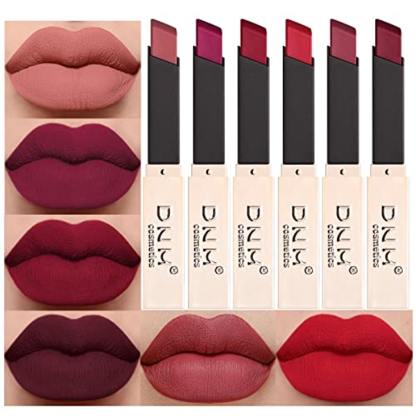 evpct DNM 6Pcs Dark Ruby Red Mauve Plum Purple Nude