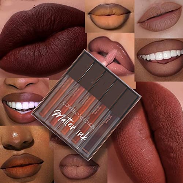 MAEPEOR Matte Liquid Lipstick Set 5 Colors High-pigmented Sm…