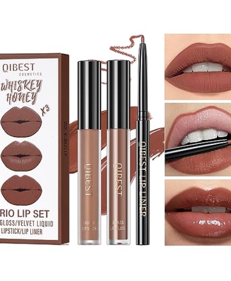 RG ROUGE LX 3-in-1 Lip Gloss Set: Matte Lipstick, Moisturizing