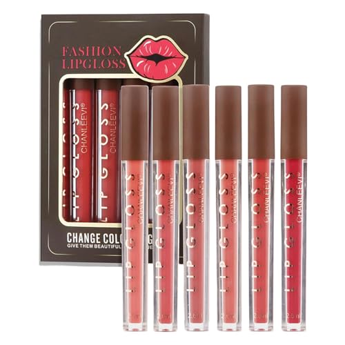 YanHao Velvet Liquid Lipstick Set, 6 Colors Matte Velvet Lipstick,