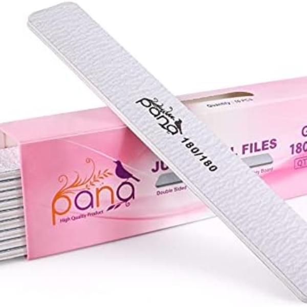 PANA Jumbo Double-Sided Emery Nail File for Manicure, Pedicure, Natural,