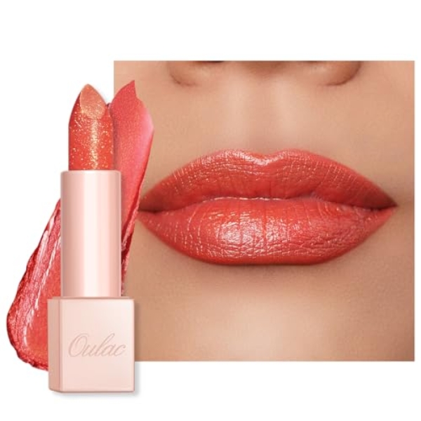 Oulac Moisturizing Coral Lipstick for Women Tinted Lip Balm Infused