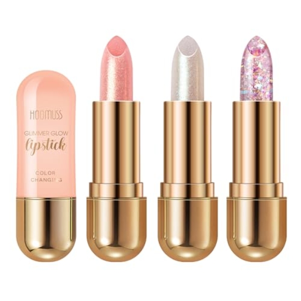 Glimmer Balm, Tinted Lip Balm Long Lasting PH Lipstick, Color