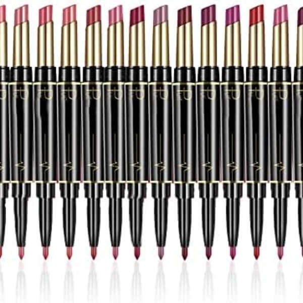FETNHU 16 Color Long Lasting Lipstick Lipstick Lip Liner Combo,