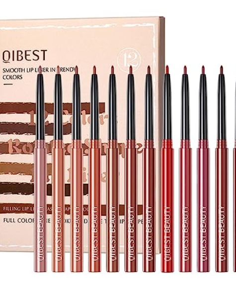 Kaxenig 12Pcs Lip Liner Makeup Set, Waterproof Matte Lipstick Set