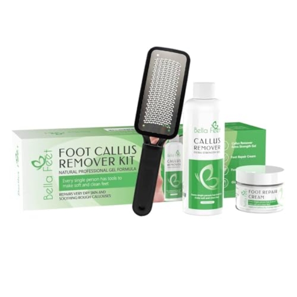 Bella Feet Callus Remover Kit – Extra-Strength Callus Remover Gel